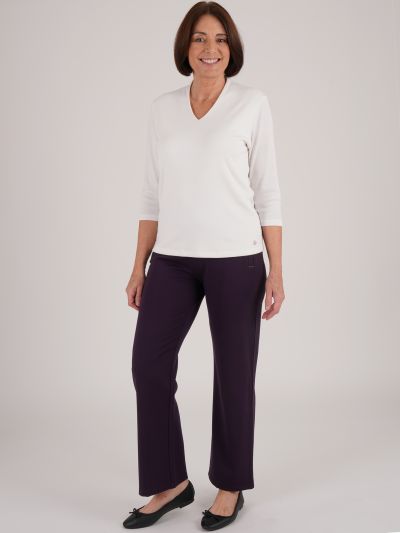 PennyPlain Wide Leg Tregging - Blackcurrant