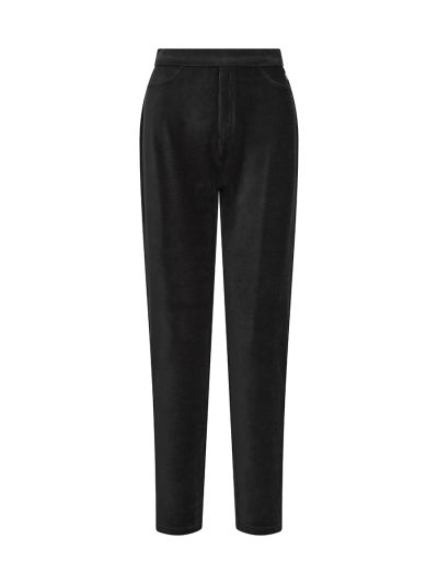 PennyPlain Ribbed Velour Trousers - Black Short