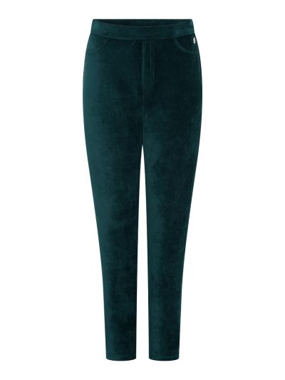 PennyPlain Ribbed Velour Trousers - Peacock