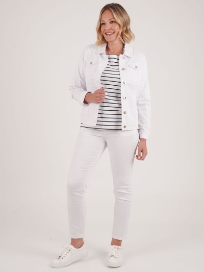 PennyPlain 5 Pocket Jeans - White Short