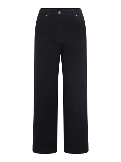 PennyPlain 5 Pocket Wide Leg Denim - Black Wash Short