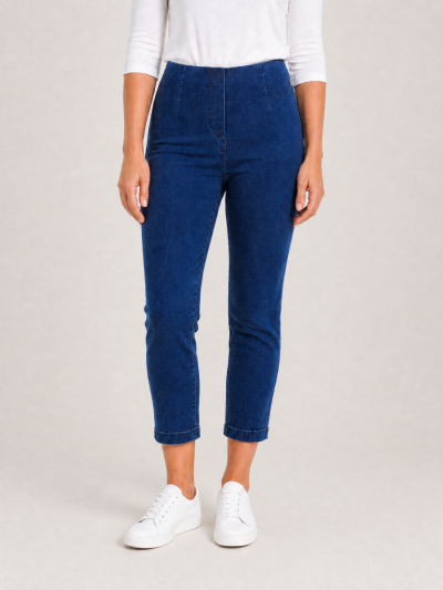 PennyPlain Cropped Jeggings - Blue Wash