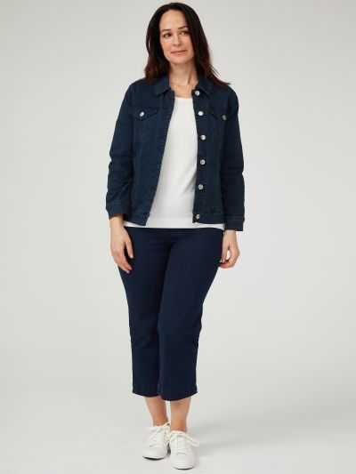 PennyPlain Wide Cropped Jegging - Denim Wash