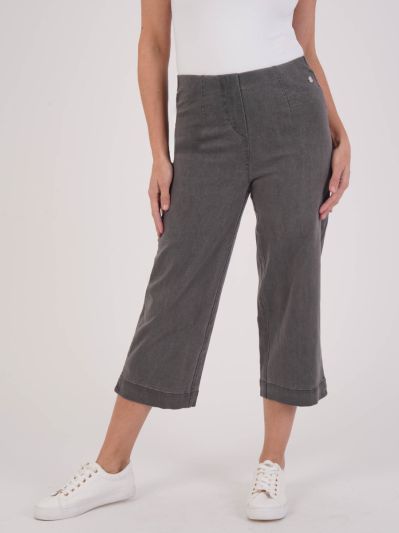 PennyPlain Wide Cropped Jegging - Pewter