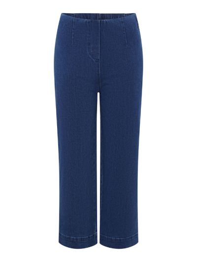 PennyPlain Wide Cropped Jeggings - Blue Wash