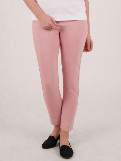 PennyPlain Cropped Bengaline Ankle Grazer Trousers - Dusk