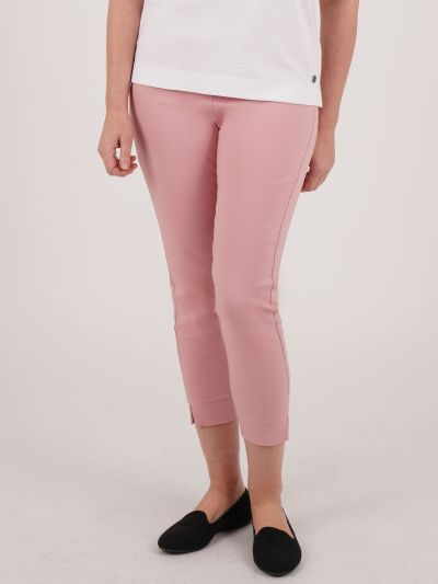 PennyPlain Cropped Bengaline Capri Trousers - Dusk