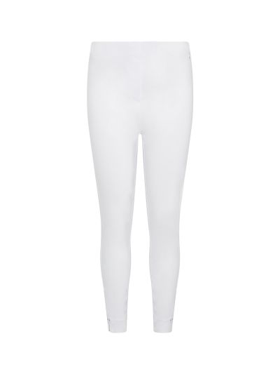 PennyPlain Cropped Bengaline Ankle Grazer Trousers - White