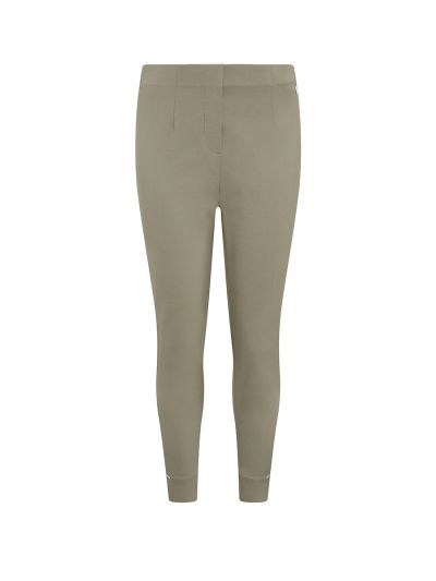 PennyPlain Cropped Bengaline Trousers - Sage