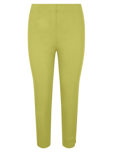 PennyPlain Cropped Bengaline Trousers - Pistachio