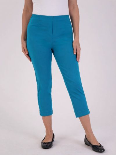 PennyPlain Capri Bengaline Trousers - Teal