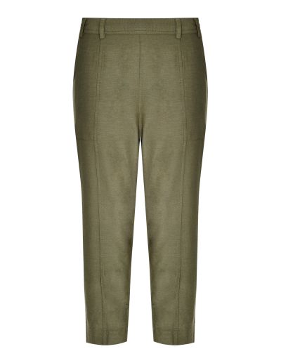 PennyPlain Linen Blend Cropped Trousers - Sage