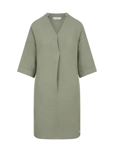 PennyPlain Notch Neck Dress - Sage