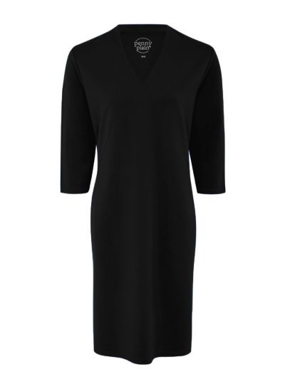 PennyPlain High Back V-neckline Dress - Black