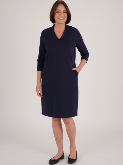 PennyPlain Hi Back Dress - Navy