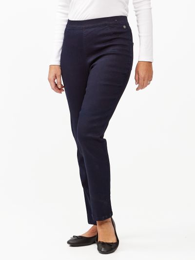 PennyPlain Pull On Jeans - Denim Wash Short