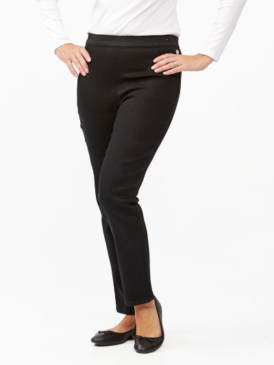 PennyPlain Pull On Jeans - Black Wash Short