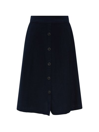 PennyPlain Button Through Skirt - Navy
