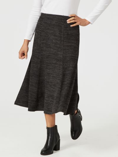 PennyPlain 6 Panel Skirt - Charcoal