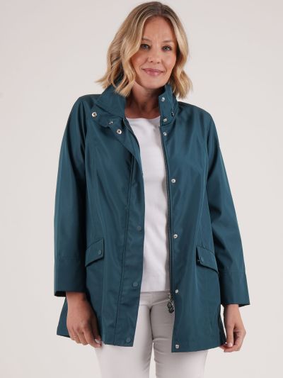 PennyPlain Raincoat - Peacock