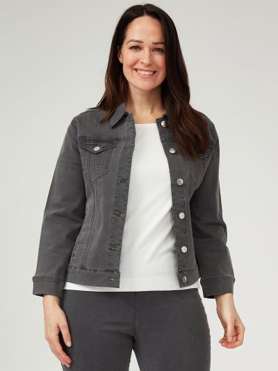PennyPlain Denim Style Jacket - Pewter Wash
