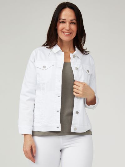 PennyPlain Denim Style Jacket - White Wash