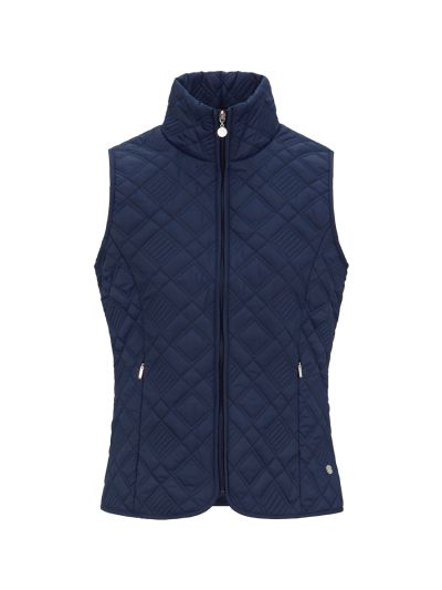 PennyPlain Diamond Quilt Gilet - French Navy