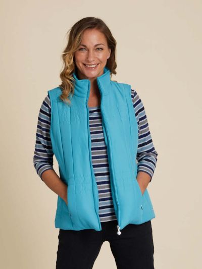 PennyPlain Quilt Gilet - Opal