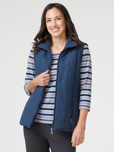 PennyPlain Quilt Gilet - Midnight Blue