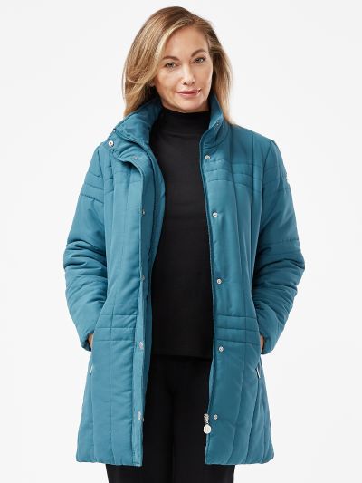 PennyPlain Quilt Coat - Peacock