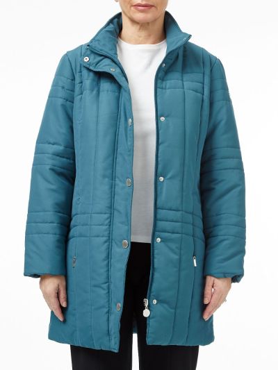 PennyPlain Quilt Coat - Peacock