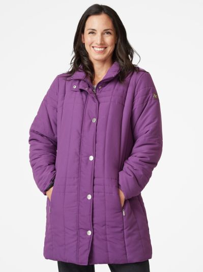 PennyPlain Long Quilt Coat - Amethyst