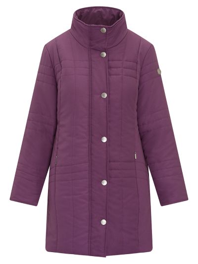 PennyPlain Long Quilt Coat - Amethyst