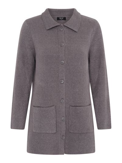 TIGI Long Line Cardigan - Flint