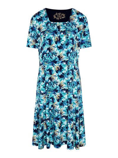 TIGI Splash Leaf All-over Print Dress