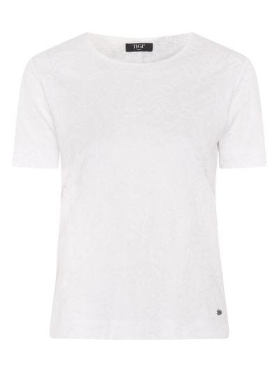 TIGI All- Over Leaf Embroidery Top