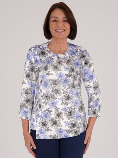 TIGI Linear Floral Asymmetric Top