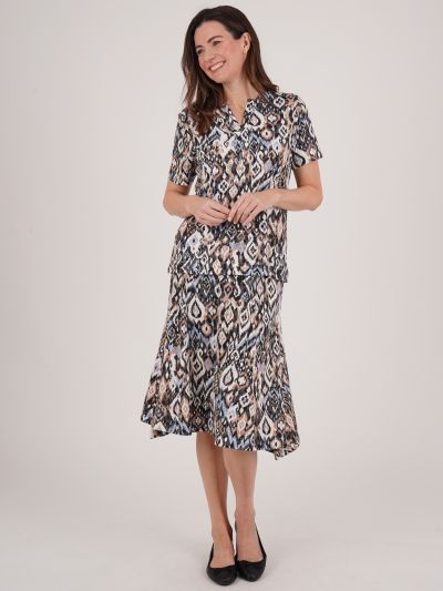 TIGI Tribal Ikat 6 Panel Skirt - Regular