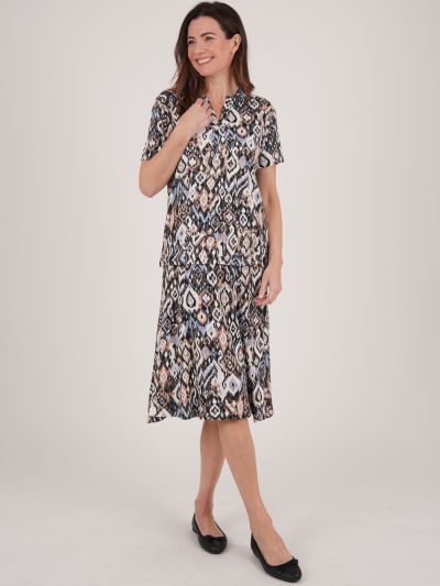 TIGI Tribal Ikat 6 Panel Skirt - Short