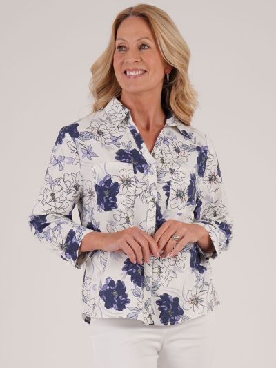 TIGI Floral Cotton Dobby Shirt