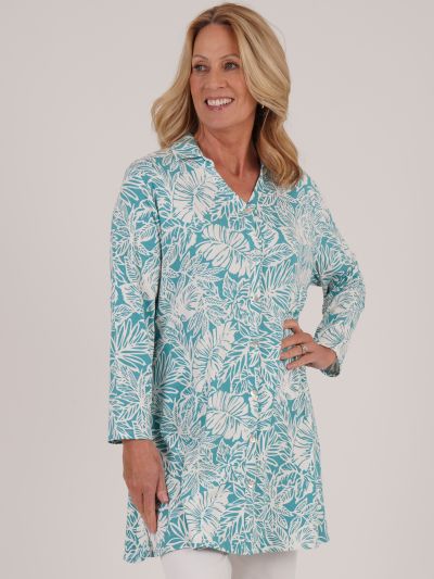 TIGI Tropical Palm Print Tunic
