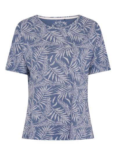 TIGI Chambray Ivory Fern Leaf Pyjama Top