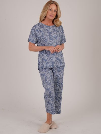TIGI Chambray Ivory Fern Leaf Pyjama Trouser