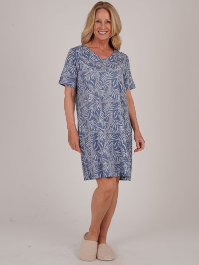 TIGI Chambray Ivory Fern Print Night Dress