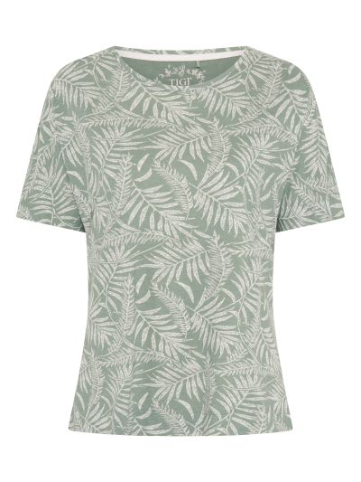 TIGI Fern Ivory Leaf Pyjama Top
