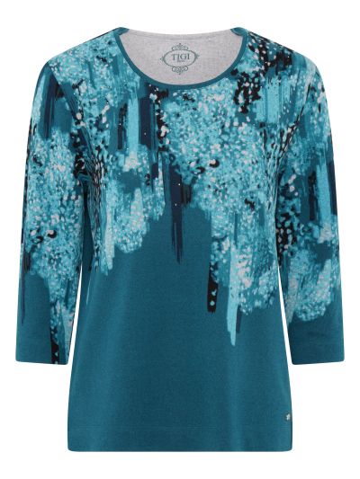 TIGI Splash Border Print Top