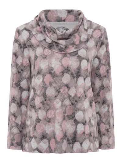 TIGI Blur Dot Print Cowl Neck
