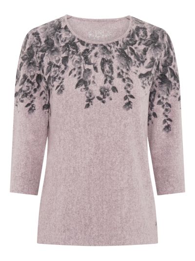 TIGI Floral Cascade Print Top