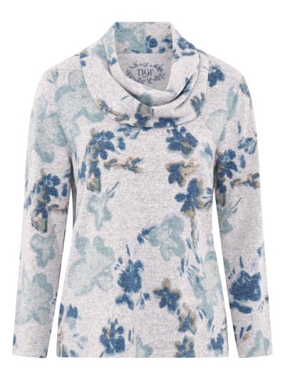 TIGI Fade Floral Cowl Neck Top