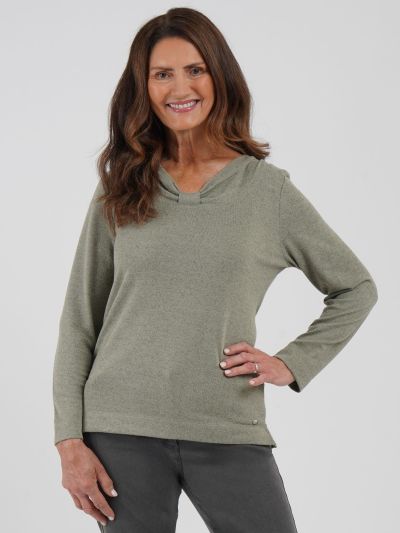 TIGI Drape Knot Neckline Top